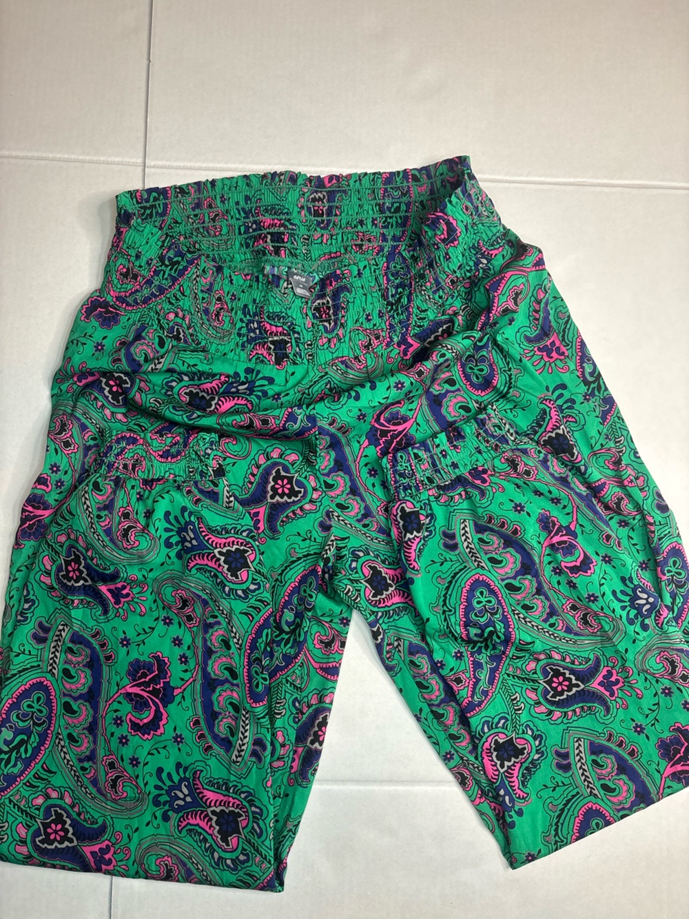 Aerie Paisley Printed Pants with Smocked waist M